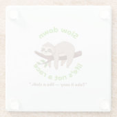 langsamer Abwärtstrend - flache Grafik Glasuntersetzer (Rückseite)