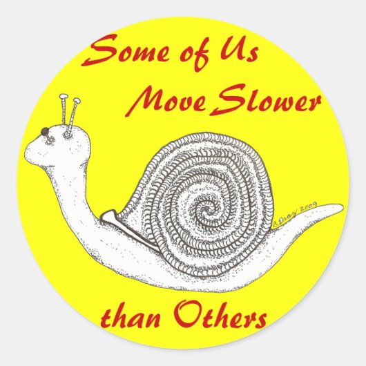 langsamer als andere Sticker (Vorderseite)