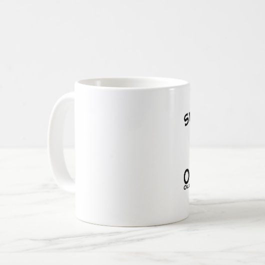 Langsamer alter fetter Typ Kaffeetasse (Vorderseite Links)