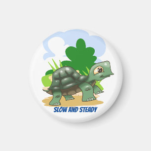 Langsamer Cartoon Schildkröte Magnet