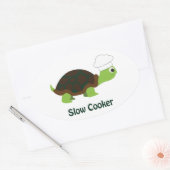 Langsamer Cooker Ovaler Aufkleber (Umschlag)