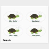 Langsamer Cooker Ovaler Aufkleber (Blatt)