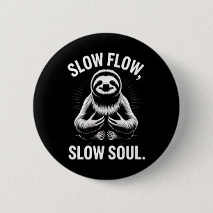 Langsamer Fluss Langsame Seele Faultier Yoga Medit Button