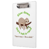 langsamer - glattes grafisches T-Shirt und Geschen Klemmbrett (Links)