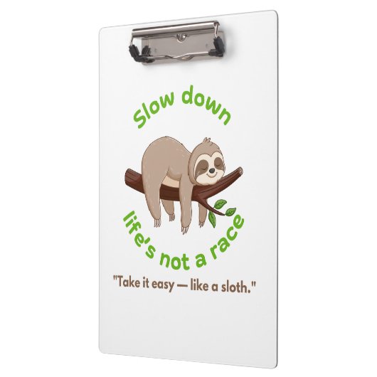 langsamer - glattes grafisches T-Shirt und Geschen Klemmbrett (Links)