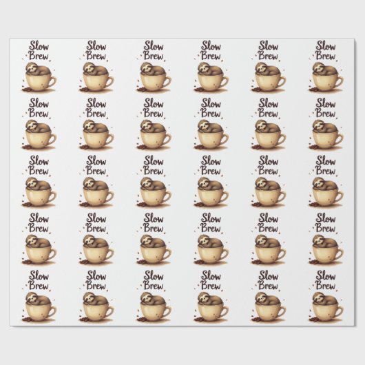 Langsamer Kaffee-Schlauch Geschenkpapier (Flach)