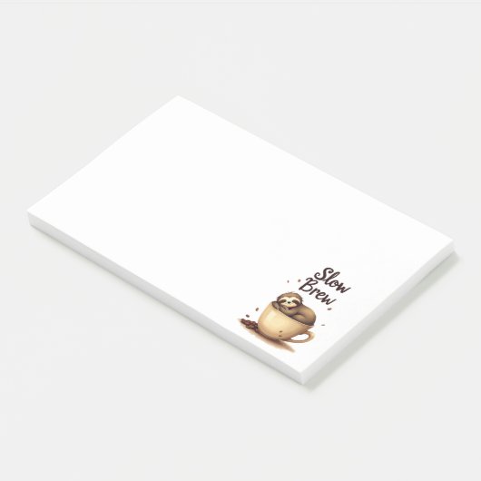 Langsamer Kaffee-Schlauch Post-it Klebezettel (angewinkelt)