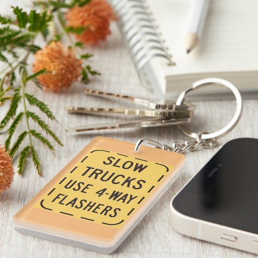 Langsamer Lastwagen Schlüsselanhänger