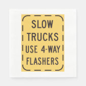 Langsamer Lastwagen Serviette (Vorderseite)