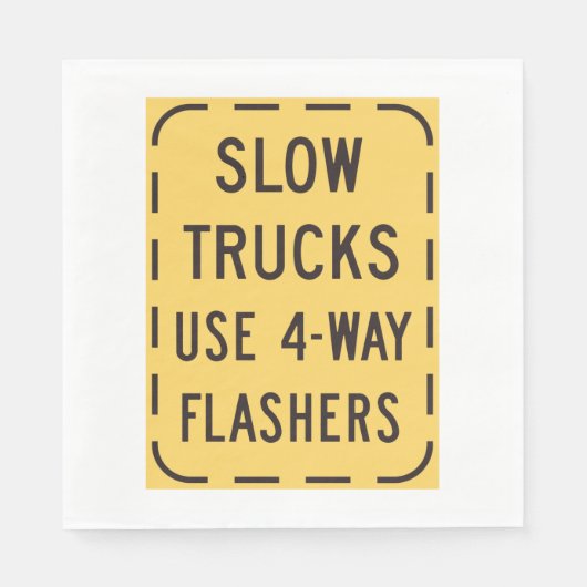 Langsamer Lastwagen Serviette (Vorderseite)