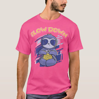 Langsamer Lustiger Faultier Strickliebhaber T-Shirt