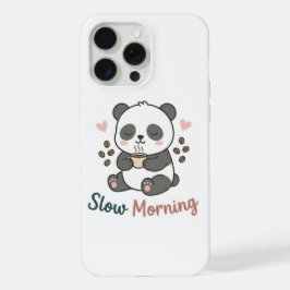 Langsamer Morgen Panda Handyhülle | Cute Kawaii Sc iPhone 15 Pro Max Hülle