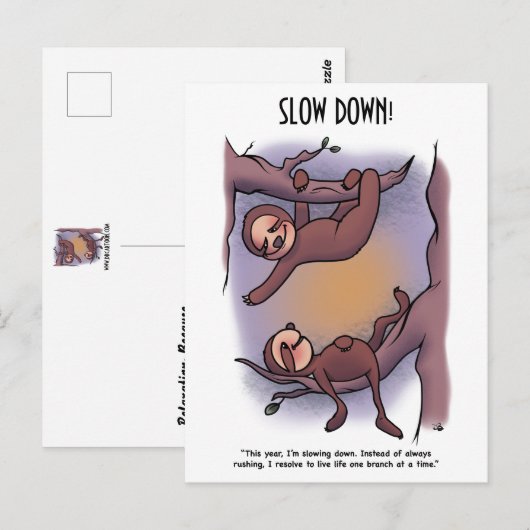 langsamer postkarte (Vorne/Hinten)