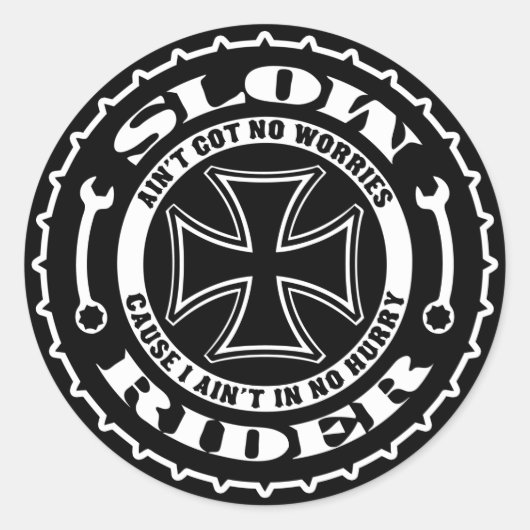 Langsamer Runder Aufkleber (Vorderseite)