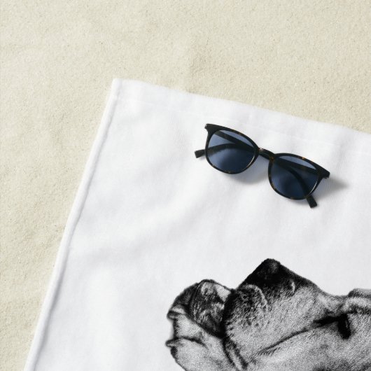 Langsamer Shore, glückliche Knochen Strandtuch (Beispiel)