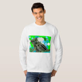 LANGSAMER T - SHIRT - GROSSES HORNED OWL (Vorne ganz)