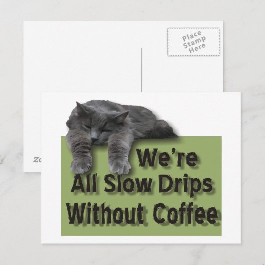 Langsamer Tropfen Postkarte (Vorne/Hinten)