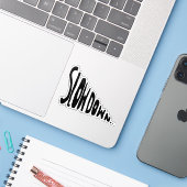 Langsamer werden aufkleber (Laptop mit iPhone)