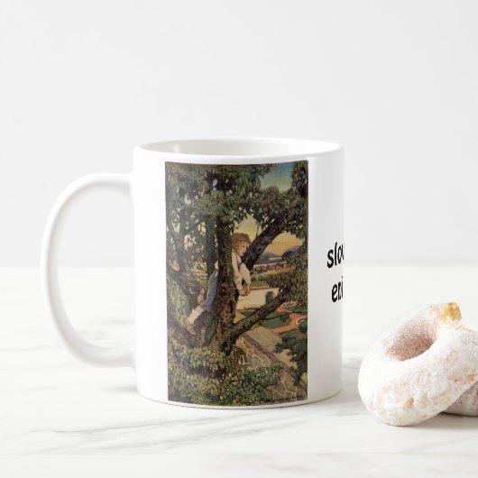 Langsamer werden ... das Leben genießen Kaffeetasse (Mit Donut)