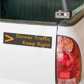 Langsamerer Verkehr   behält nach rechts - Autoaufkleber (Auf Lkw)