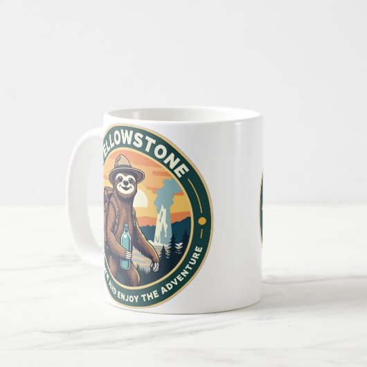 Langsames Abenteuer Yellowstone Kaffeetasse (Vorderseite Links)