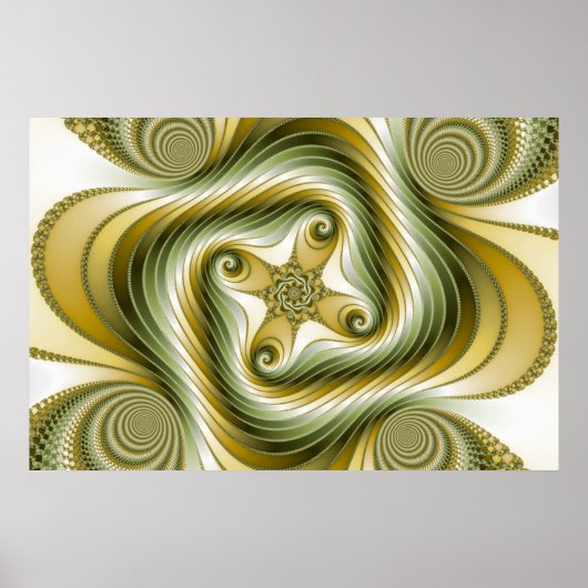 Langsames Drehen - Fraktal Art Poster (Vorne)