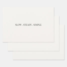 Langsames Einfaches Minimalistisches Geschenkpapie Geschenkpapier Set