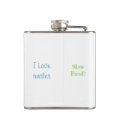 Langsames Essen Flachmann (Rückseite)