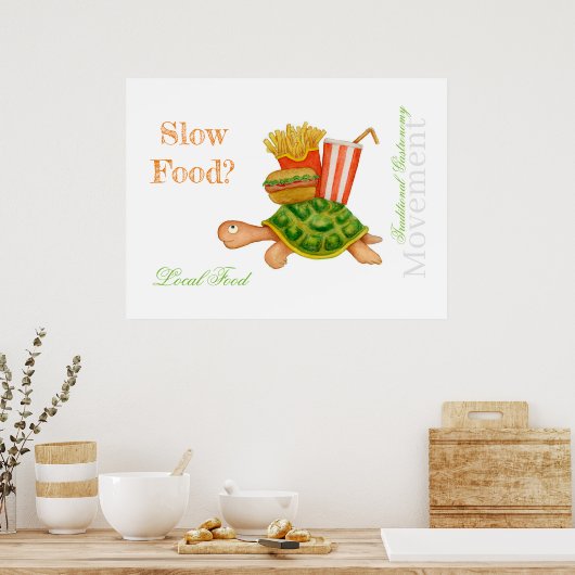 Langsames Essen Poster (Küche)