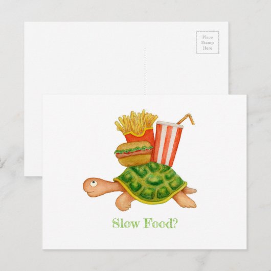Langsames Essen Postkarte (Vorne/Hinten)