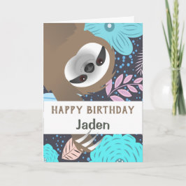 Langsames Hängen Happy Birthday Card Karte