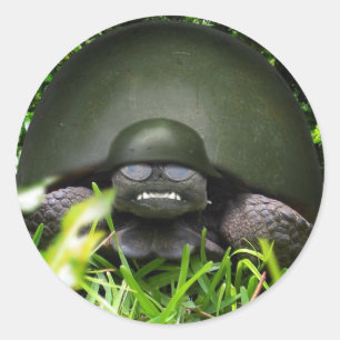 Langsames Kommando Runder Aufkleber