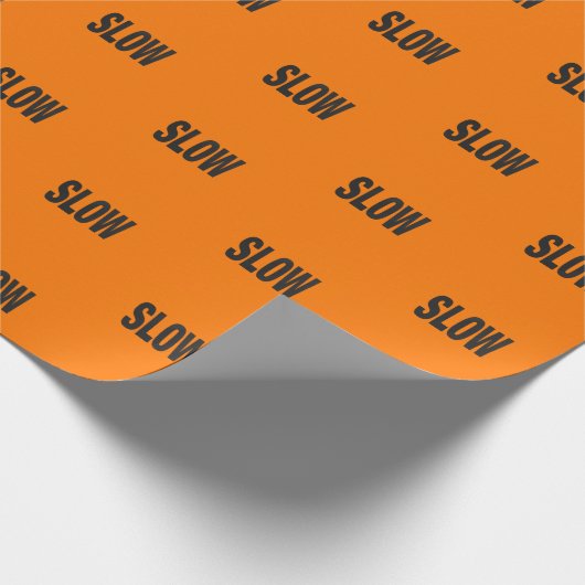 Langsames Lässiges Zeichen Geschenkpapier (Ecke)