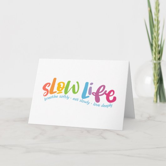 Langsames Leben Dankeskarte (Vorderseite)