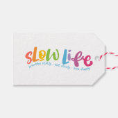Langsames Leben Geschenkanhänger (Vorderseite (Horizontal))