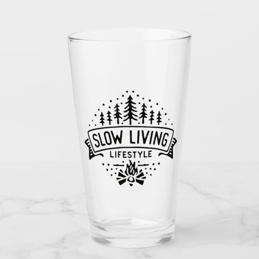 Langsames Leben Glas (Vorderseite)