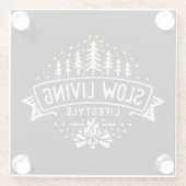 Langsames Leben Glasuntersetzer (Rückseite)