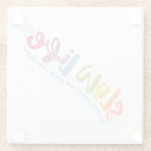 Langsames Leben Glasuntersetzer (Rückseite)