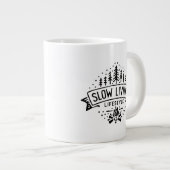 Langsames Leben Jumbo-Tasse (Vorderseite Rechts)