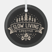 Langsames Leben Ornament Aus Glas (Vorderseite)