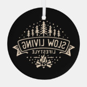 Langsames Leben Ornament Aus Glas (Rückseite)