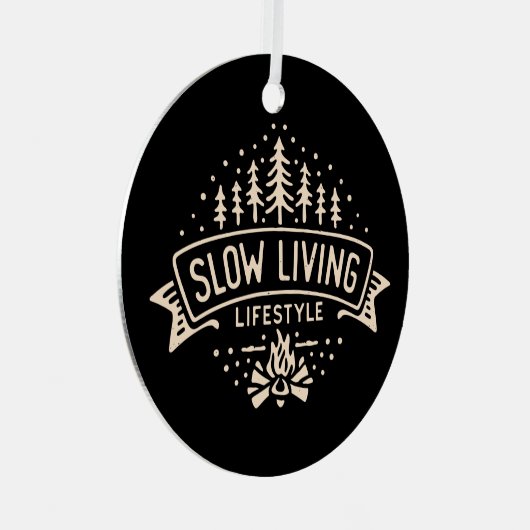 Langsames Leben Ornament Aus Metall (Vorderseite Rechts)