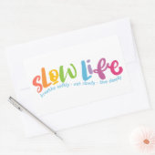 Langsames Leben Rechteckiger Aufkleber (Umschlag)