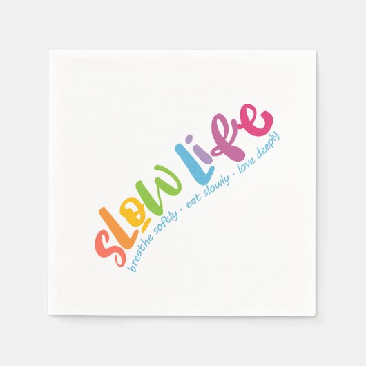 Langsames Leben Serviette (Vorderseite)