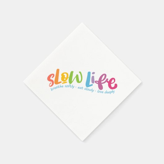 Langsames Leben Serviette (Ecke)