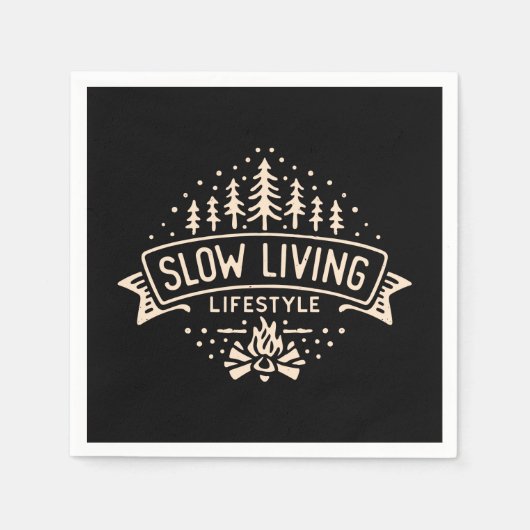 Langsames Leben Serviette (Vorderseite)