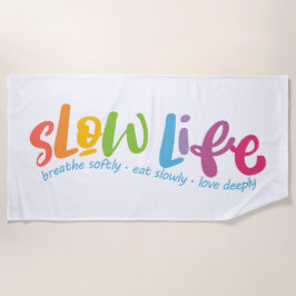 Langsames Leben Strandtuch