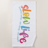 Langsames Leben Strandtuch (Vorderseite)