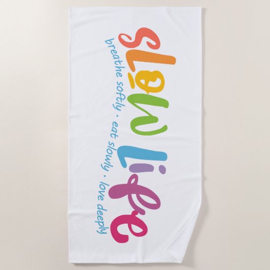 Langsames Leben Strandtuch (Vorderseite)