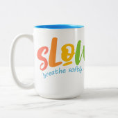 Langsames Leben Zweifarbige Tasse (Links)